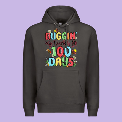 Buggin My Teacher For 100 Days Premium Hoodie Designed By Maliassmallbusiness
