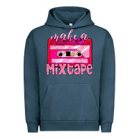 Pigment Midnight Navy make a mixtape cassette Urban Hoodie - NancyCooperArtShop