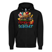Black nacho average teacher Zipper Hoodie - CTS Tumbler Store