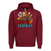Burgundy nacho average teacher Zipper Hoodie - CTS Tumbler Store