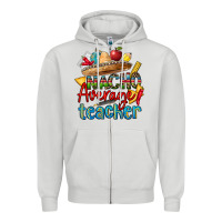 Dove Grey nacho average teacher Zipper Hoodie - CTS Tumbler Store