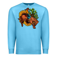 Ocean Blue rodeo cowboy sunflower cactus Premium Sweatshirt - JahusDesignShop
