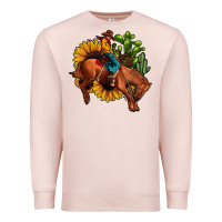 Pale Pink rodeo cowboy sunflower cactus Premium Sweatshirt - JahusDesignShop
