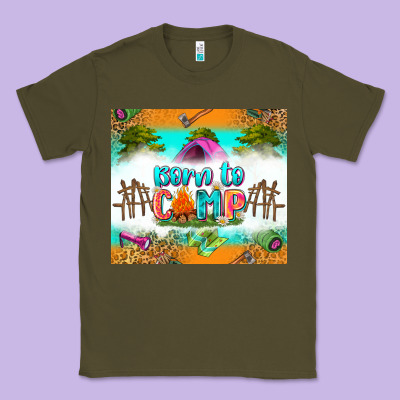 Born To Camp Classic Tee Designed By Zillion Design Studio