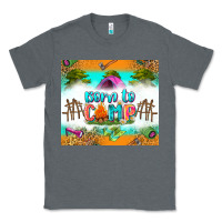 Charcoal Heather born to camp Classic Tee - Zillion Design Studio