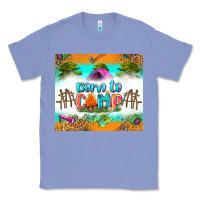Colony Blue born to camp Classic Tee - Zillion Design Studio