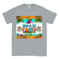 Heather Grey born to camp Classic Tee - Zillion Design Studio