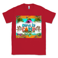 Red born to camp Classic Tee - Zillion Design Studio