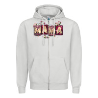 Dove Grey mama with license letters Zipper Hoodie - Zillion Design Studio