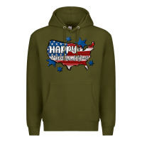 Army Green happy memorial day usa Premium Hoodie - MaliasSmallBusiness