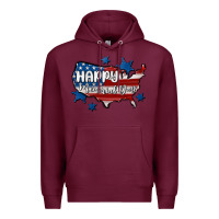 Burgundy happy memorial day usa Premium Hoodie - MaliasSmallBusiness