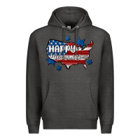 Charcoal Heather happy memorial day usa Premium Hoodie - MaliasSmallBusiness