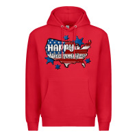Red happy memorial day usa Premium Hoodie - MaliasSmallBusiness