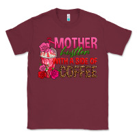 Burgundy mother hustler wt a side of coffee Classic Tee - texasbilliewilder