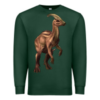 Sports Green parasaurolophus Premium Sweatshirt - Artiststas