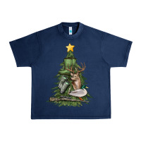 Navy hunting christmas tree Urban Heavy Tee - MaliasSmallBusiness