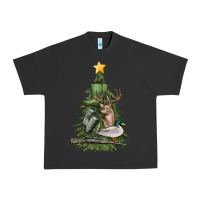 Pigment Black hunting christmas tree Urban Heavy Tee - MaliasSmallBusiness
