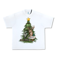 White hunting christmas tree Urban Heavy Tee - MaliasSmallBusiness
