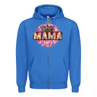 True Royal mama with round leopard Zipper Hoodie - Zillion Design Studio