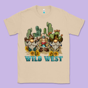 Wild West Western Gnome Classic Tee Designed By Barkaloodesign