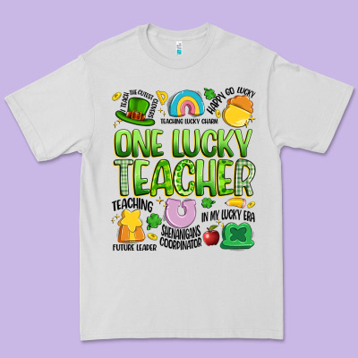 One Lucky Teacher Lucky Charm Premium Tee Designed By Artiststas