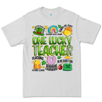 Dove Grey one lucky teacher lucky charm Premium Tee - Artiststas