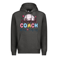 Charcoal Heather volleyball coach all day every day Premium Hoodie - MaliasSmallBusiness