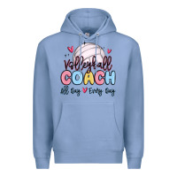 Colony Blue volleyball coach all day every day Premium Hoodie - MaliasSmallBusiness