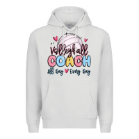 Dove Grey volleyball coach all day every day Premium Hoodie - MaliasSmallBusiness