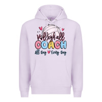 Lilac volleyball coach all day every day Premium Hoodie - MaliasSmallBusiness