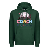 Sports Green volleyball coach all day every day Premium Hoodie - MaliasSmallBusiness