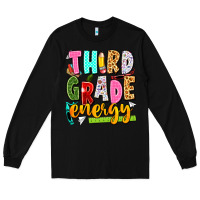Black third grade energy Long Sleeve Tee - texasbilliewilder