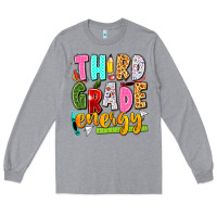 Heather Grey third grade energy Long Sleeve Tee - texasbilliewilder
