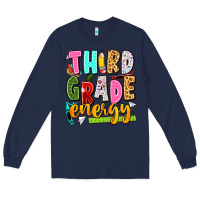 Navy third grade energy Long Sleeve Tee - texasbilliewilder