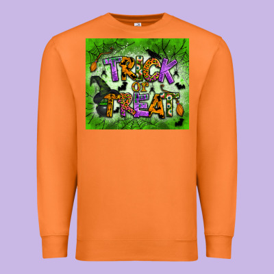 Trick Or Treat Tumbler Premium Sweatshirt Designed By Bundleandbundleshop