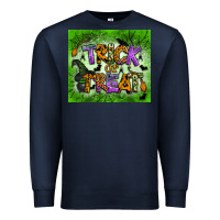 Navy trick or treat tumbler Premium Sweatshirt - BundleAndBundleShop