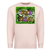 Pale Pink trick or treat tumbler Premium Sweatshirt - BundleAndBundleShop