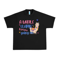 Black a whole llama learning going on Urban Heavy Tee - MaliasSmallBusiness
