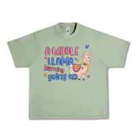 Oil Green a whole llama learning going on Urban Heavy Tee - MaliasSmallBusiness