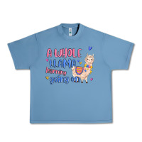 Pebble Blue a whole llama learning going on Urban Heavy Tee - MaliasSmallBusiness