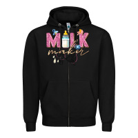 Black milk maker Zipper Hoodie - Zillion Design Studio
