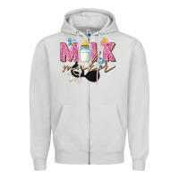 Dove Grey milk maker Zipper Hoodie - Zillion Design Studio