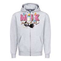 Heather Grey milk maker Zipper Hoodie - Zillion Design Studio