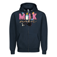 Navy milk maker Zipper Hoodie - Zillion Design Studio