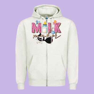 Milk Maker Zipper Hoodie Designed By Zillion Design Studio