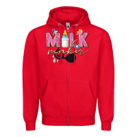 Red milk maker Zipper Hoodie - Zillion Design Studio