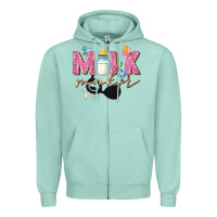Seafoam milk maker Zipper Hoodie - Zillion Design Studio