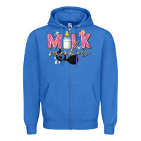 True Royal milk maker Zipper Hoodie - Zillion Design Studio