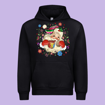 Mexican Christmas Santa Urban Hoodie Designed By Maliassmallbusiness