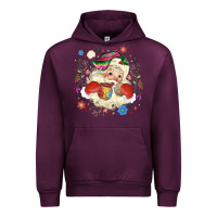 Mauve Wine mexican christmas santa Urban Hoodie - MaliasSmallBusiness